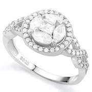 PRICELESS ! 5 3/4 CARAT FLAWLESS CREATED STERLING SILVER RING