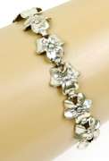 Vintage Beau Sterling Silver Flower Bracelet