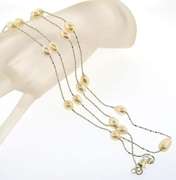 White Pearl Station Necklace