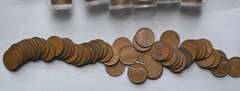 12 Circulated Lincoln Cent Rolls