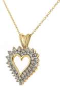 Favorite Yellow Gold Diamond Heart Pendant on Chain