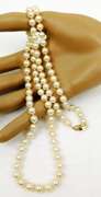 High Quality 26 IN Pearl Necklace, 14K Clasp
