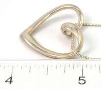 Large Heart Necklace in Sterling Silver