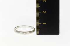 18K White Gold Diamond Flush Inset Satin Finish Band Ring