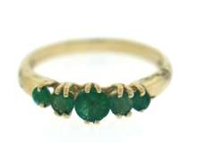 Stunning Yellow Gold Emerald Ring