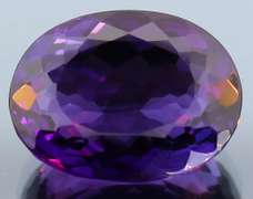 Oval cut 29.04ct deep purple created Amethyst