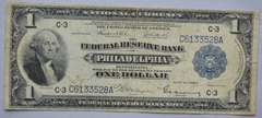 1918 $1 Series National Currency Philadelphia