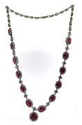 Sterling Silver Gemstone and Cubic Zirconia Necklace