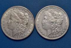 Better Date XF/AU Morgans, 1883-S & 1888-S