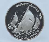 1992 Bermuda $1 Silver Sailing, PF68 Ultra NGC, Rare