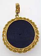 Deep Blue Lapis Lazuli 14kt Pendant