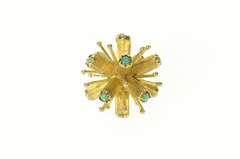14K Yellow Gold 1960's Turquoise Pom Pom Geometric Ball Charm/Pendant