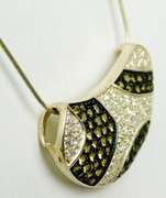 Glistening Sterling Crystal Slide Pendant & Chain