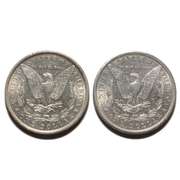 1887 & 1890 Slider Morgan Dollars
