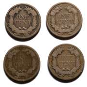 2 Each 1857 1858 Flying Eagle Cents