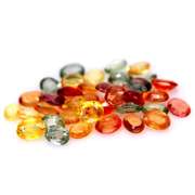 Heated only! 6.99ct fancy color Sapphire set