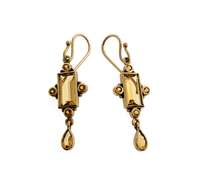 Flashy Vintage Citrine Handmade Earrings