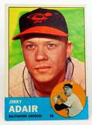 1963 Jerry Adair, O's Baseball Card