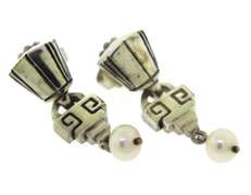 Sterling Silver Lisa Jenks Silver and Pearl Earrings
