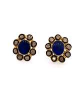 Opal and Diamond Sterling Earrings
