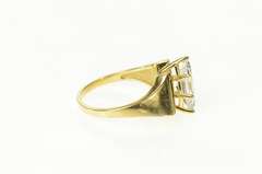 14K Yellow Gold Marquise Cubic Zirconia Travel Engagement Ring