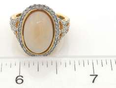 Regal Opal & Diamond Ring in Vermeil