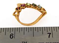 Gemstone and Gold Statement Heart Pendant