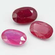 HEAVY PINKISH RED NATURAL RUBY LOT  OVAL CUT