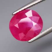 Heated only! 4.81ct violet red Winza Ruby