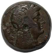 Egypt 180-170 BC AE 26 Philometor 180/145 Ptoloemy VI (1st Period) Bronze