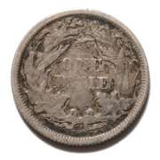 Sharp 1873 Arrows Seated Dime