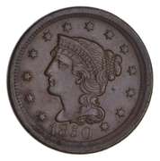 1850 Braided Hair Large Cent - Choice