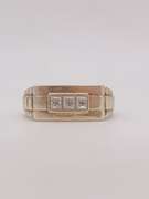 Gent's 10kt Gold & Diamond Wedding Band- Size 11