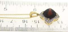 Fabulous Checkerboard Cut Garnet Yellow Gold Necklace