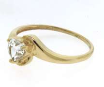 Fantastic Yellow Gold Heart Shaped CZ Ring
