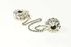 Sterling Silver Pandora Grains Energy Safety Chain Clip Charm/Pendant