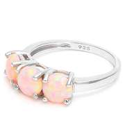 1.26 CARAT PINK OPAL 18K GOLD PLATED RING