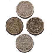 1841 1889 S 1890 S & 1891 Seated Dimes