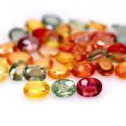 Heated only! 6.99ct fancy color Sapphire set