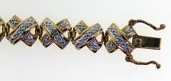 Sterling Silver In Gold Plated Crossover X Bracelet