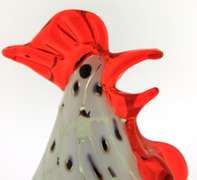 Art Glass Hand Blown Rooster Figurrine
