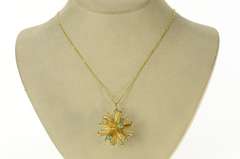 14K Yellow Gold 1960's Turquoise Pom Pom Geometric Ball Charm/Pendant