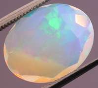 Snow white! Floral block pattern 2.61ct Welo Opal