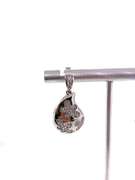 Unique Sterling Silver Earring with White Gemstones