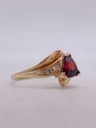10kt Gold, Garnet, & Diamond Cocktail Ring
