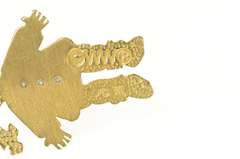 14K Yellow Gold Diamond Inset Little Girl Mother's Day Charm/Pendant