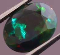 Raven black block and floral pattern 1.66ct Black Opal
