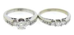 Brilliant white Gold Diamond Wedding Set