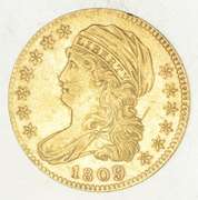 1809 $5.00 Draped Bust To Left Gold Half Eagle