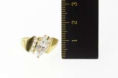 14K Yellow Gold Marquise Cubic Zirconia Travel Engagement Ring